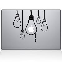 The Decal Guru 0190-MAC-13A-BLA Idea Light Bulbs Vinyl Sticker, 13" Macbook Air, Black