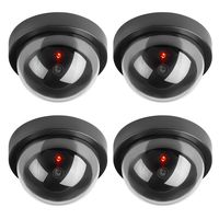 TOROTON Dummy Fake Security CCTV Dome Camera Simulation Monitor with LED Flashing Light, Outdoor and Indoor Use for Homes & Business, 4 Pack