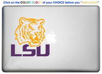 Unofficial LSU Mike The Tiger Sticker Decor Print Decal is a Tiger Art Vinyl Decal. Laptop Sizes 11, 12, 13 and 15 inch. Looks Great with Your Tiger Design Decal Theme. LSU Colors