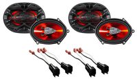 Boss 5x7 Front+Rear Speaker Replacement for 2001-2005 Ford Explorer Sport Trac