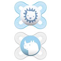 MAM Start Newborn Pacifiers (2 pack, 1 Sterilizing Pacifier Case), Newborn Baby Boy Pacifiers, Best Pacifier for Breastfed Babies, Self Sterilizing Baby Pacifier Case