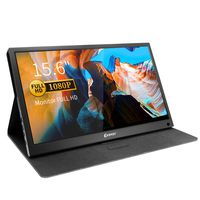 Corprit Portable Monitor, 15.6 Inch 1920 x 1080 FHD USB C Monitor Type-C HMDI DP External Secondary Portable Computer Display for PC Mac Laptop Phone Tablet IPS Display Gaming Monitor for Switch Xbox