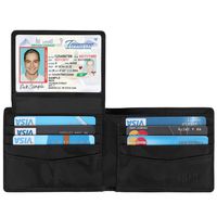 Wallet for Men-Genuine Leather RFID Blocking Bifold Stylish Wallet With 2 ID Window (X-Camo Black)