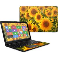 MightySkins Skin Compatible with HP 15t Laptop 15.6" (2017) - Sun Flowers | Protective, Durable, and Unique Vinyl Decal wrap Cover | Easy to Apply, Remove, and Change Styles | Made in The USA