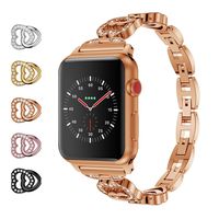 Wekin Bling Rhinestone Replacement Band Compatible for Watch Series 4,3,2,1, Adjustable Stainless Steel Bracelet Strap Wristband Link Metal Clasp 38mm/40mm 42mm/44mm Sport Edition for Women Men