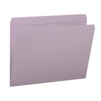 Smead File Folder, Reinforced Straight-Cut Tab, Letter Size, Lavender, 100 per Box (12410)