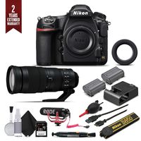 Nikon D850 Digital SLR Camera W/Nikon AF-S FX NIKKOR 200-500mm f/5.6E ED Lens, 64GB Memory Card, Soft Bag, Rode Mic, Extra Battery, Plus 2 Year Warranty. (International Model)