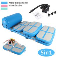 FBSPORT 10ft Inflatable Gymnastics Air Track Tumbling Mat Airtrack Mats for Home Use/Training/Cheerleading/Yoga/Water with Pump