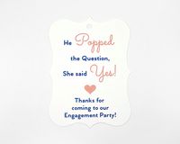 24ct Engagement Party Tags, Favor Hang Tags (EC-081-NC)