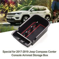 LFOTPP Car Center Console Armrest Box Glove Box Secondary Storage Tray for 2017 2018 2019 Jeep Compass