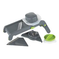 Prepworks by Progressive Compact Mandoline, Features Slice, Julienne and Spiral Cuts and 3 Thicknesses Thin, Medium and Thick, Noodle, Ribbon, Food Slicer, Vegetable Slice