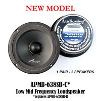 Audiopipe APMB-638SB-B 1 Pair Speakers 6" Mid Range Loud Speaker