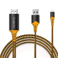 Geameon Compatible with iPhone iPad to HDMI Adapter Cable, 1080P HDMI Adapter Connector Cable, Digital AV Adaptor Cord for iPhone, iPad, iPod to TV Projector Monitor (Orange)
