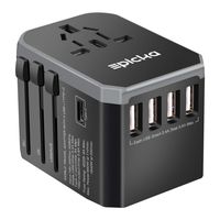EPICKA Universal Travel Adapter One International Wall Charger AC Plug Adaptor with 5.6A Smart Power and and 3.0A USB Type-C for USA EU UK AUS