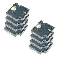 NineLeaf 8PK 1/2''x 23ft 45024 Label Tape Replacement Compatible for Dymo D1 Gold on Black Labelling Tapes LabelManager 100 120P 150 160 Printer