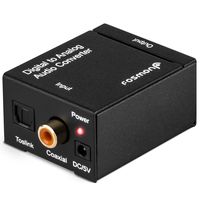 Fosmon HD8023 Digital Optical Toslink (SPDIF) Coax to Analog (L/R) RCA Audio Converter & 3.5mm Stereo Audio Jack