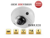 6MP PoE Security IP Camera - Built in Microphone Compact Dome Indoor and Outdoor 2.8mm Lens SD Card Slot Audio Alarm in and Out Compatible with Hikvision DS-2CD2563G0-IS 3 Yr Warranty