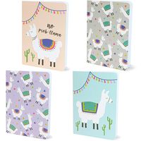 Paper Junkie Llama Mini Notebooks, Party Favors, Journals (12 Pack)