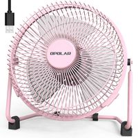 OPOLAR 9 Inch USB Desk Fan, USB Powered ONLY, Enhanced Airflow, Lower Noise, Two Speeds, Perfect Personal Cooling Fan for Home Office Desk-Pink