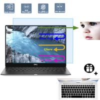 2 Pack Anti Blue Light Anti Glare Screen Protector Fit Dell XPS 13 9365 9370 13.3" Touch-Screen Laptop with Gift Keyboard Cover, Eyes Protection Filter Reduces Eye Strain Help You Sleep Better