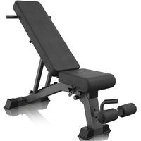 YouTen 2019 New Version Adjustable 9 Positions Incline Decline Sit Up Bench Improved Cushion for Exercise, Handles for Dragon Flag, Rated Full Body Workout Foldable Bench for Dragon Flag Black