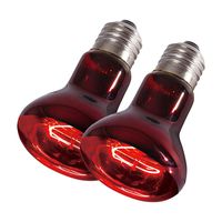 REPTI ZOO 2PCS Reptile Light Bulb 75W Reptile Infrared Basking Spot Lamp of Bearded Dragon Light Bulbs Infrared Heat Lamp Bulb for Reptiles and Amphibian Use