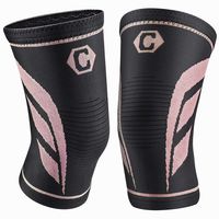 CAMBIVO 2 Pack Knee Brace, Knee Compression Sleeve Support for Running, Arthritis, ACL, Meniscus Tear, Sports, Joint Pain Relief and Injury Recovery (Small, Ns70 Pink)