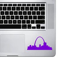StickAny Palm Series St. Louis Skyline Arch Sticker for MacBook Pro, Chromebook, and Laptops (Purple)
