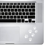 StickAny Palm Series Pawprints Sticker for MacBook Pro, Chromebook, and Laptops (White)