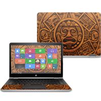 Mightyskins Skin Compatible with Hp Pavilion X360 14" (2017) - Carved Aztec | Protective, Durable, and Unique Vinyl Decal Wrap Cover | Easy to Apply, Remove, and Change Styles | Made in The USA