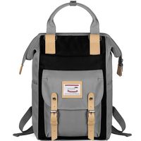 Women Wide Open Vintage Travel School Backpack Bookbag Girls Daypack(Grey)