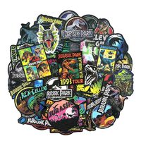 37Pcs Jurassic World Cartoon Stickers for Water Bottle Laptops Skateboards Luggage Cars Snowboard DIY Decoration