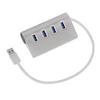 LiNKFOR 4Port USB 3.0 Aluminum Portable Data Hub Adater for MacBook, Mac Pro/Mini,iMac,XPS,Surface Pro,Laptop,Notebook PC,USB Flash Drives, Mobile HDD,and More