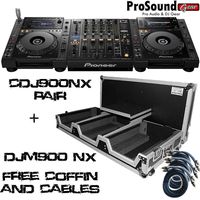 Pioneer CDJ900NXS Nexus + DJM900NXS Professional DJ System + Free ProXcases Coffin and RCA cables (ProSoundGear Authorized Dealer)