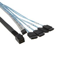 CableCreation Internal HD Mini SAS (SFF-8643 Host) to 4X SATA (Target) Cable, with Dupont 2.5 24Pin Power Cable, 3 FT