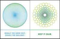 Quiplip EM05096PCK Sacred Geometry Greeting Cards"Inhale, Calm", 6-pack