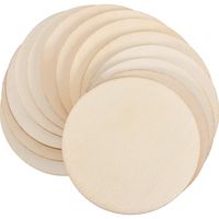 Boao 100 Packs 2 Inch Round Disc Unfinished Wood Circle Wood Pieces Wooden Cutouts Ornaments for Craft Supplies, Decoration, Laser Engraving Carving