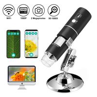 Wireless Digital Microscope, Amabana WiFi Microscope 1000X with 1080P 2MP Camera, Handheld Microscope with 8 Led Lights for iPhone Android iPad Mac Window