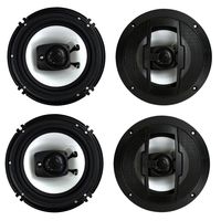 4) New Boss Riot R63 6.5" 600W 3 Way Car Audio Coaxial Speakers Stereo 4 Ohm