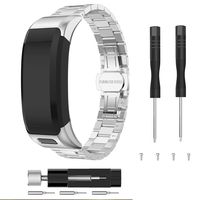 Junboer Compatible Garmin Vivosmart HR Strap, Stainless Steel Replacement Wristband Watch Band Strap Designed for Garmin Vivosmart HR Smart Watch(NO for Vivosmart HR+)
