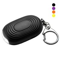 Emergency Personal Alarm Keychain - 130 dB Loud Siren Device with LED Light to Increase Safety - SOS Alert Self Defense Key Chain for Women, Men, Children, Elderly, and Joggers by WETEN, Black