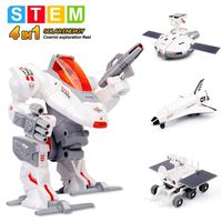 Sillbird STEM 4-in-1 Solar Science Robot kit for Kids, Educational Space Moon Exploration Fleet Building Experiment Toys kit for Boys and Girls Age of 8+ Years