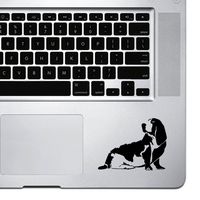 StickAny Palm Series Basset Hound Sticker for MacBook Pro, Chromebook, and Laptops (Black)