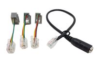 SinLoon 4P4C RJ9 Cable,3.5mm Smartphone Headset to RJ9 Adapter Cable,Adapter Cable Converter for IP Phones Aastra Shoretel Cisco Unified Office Telephone and Plantronics MX10 Vista Modular Adapters