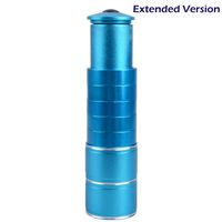 TRIWONDER MTB Bicycle Fork Stem Extender Handlebar Riser Bike Neck Extender Aluminium Alloy Stem Raiser (Blue - Extended Version)