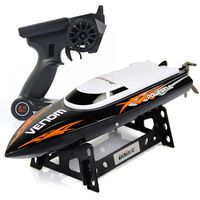 Cheerwing RC Racing Boat for Adults - High Speed Electronic Remote Control Boat for Kids (Black+White)