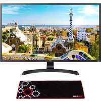 LG 32UD59-B 32-inch 4K UHD LED Monitor 3840 x 2160 16:9 Bundle with Deco Gear Large Extended Pro Gaming Mouse Pad Water Resistant Non-Slip (12-inch x 32-inch)