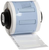 Brady PSPT-125-1-WT TLS 2200 And TLS PC Link PermaSleeve 0.235" Height, 1.015" Width, B-342 Heat-Shrink Polyolefin White Color Wire Marker Sleeves (100 Per Roll)