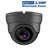 1080P Wide Angle 2.8-12mm Motorized Zoom Dome Camera，4 in 1 TVI/AHD/CVI/CVBS Security Camera IP66 Waterproof Full HD Eyeball Cam for Home Video Surveillance