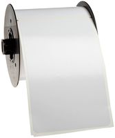 Brady B30-25-595-BLNKWT 4" Height x 6" Width, B-595 Indoor/Outdoor Vinyl, White BBP31 Pre-Printed Pre-Cut Labels Tape with Sign Headers, 175 per Roll